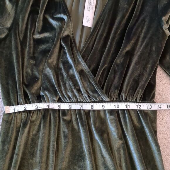 Baltic Born Sofia Olive Green Maxi Dress Size L - Picture 4 of 6